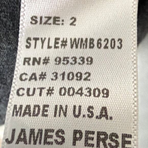 James Perse Long Length Tunic Sweatshirt Pima Cotton Gray SZ 2  Elevated Basic - Picture 8 of 9